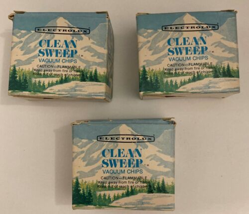 Vintage Electrolux Clean Sweep Vacuum Chips 3 Boxes 22 Unopened Packets 