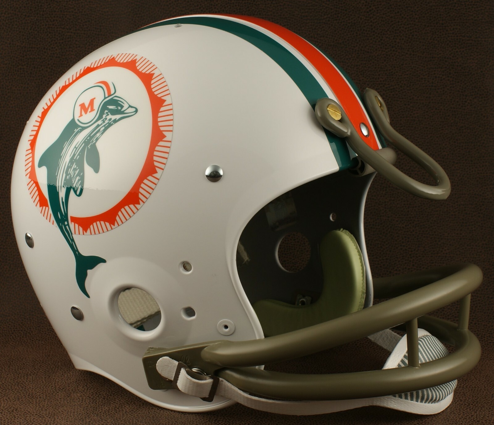 MIAMI DOLPHINS 1969-1973 NFL Riddell TK Suspension Football MIAMI DOLPHINS 1969-1973 NFL Riddell TK Suspension Football