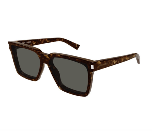 Pre-owned Saint Laurent Yves  Sl-610-f-002 Havana Havana Grey Sunglasses In Gray