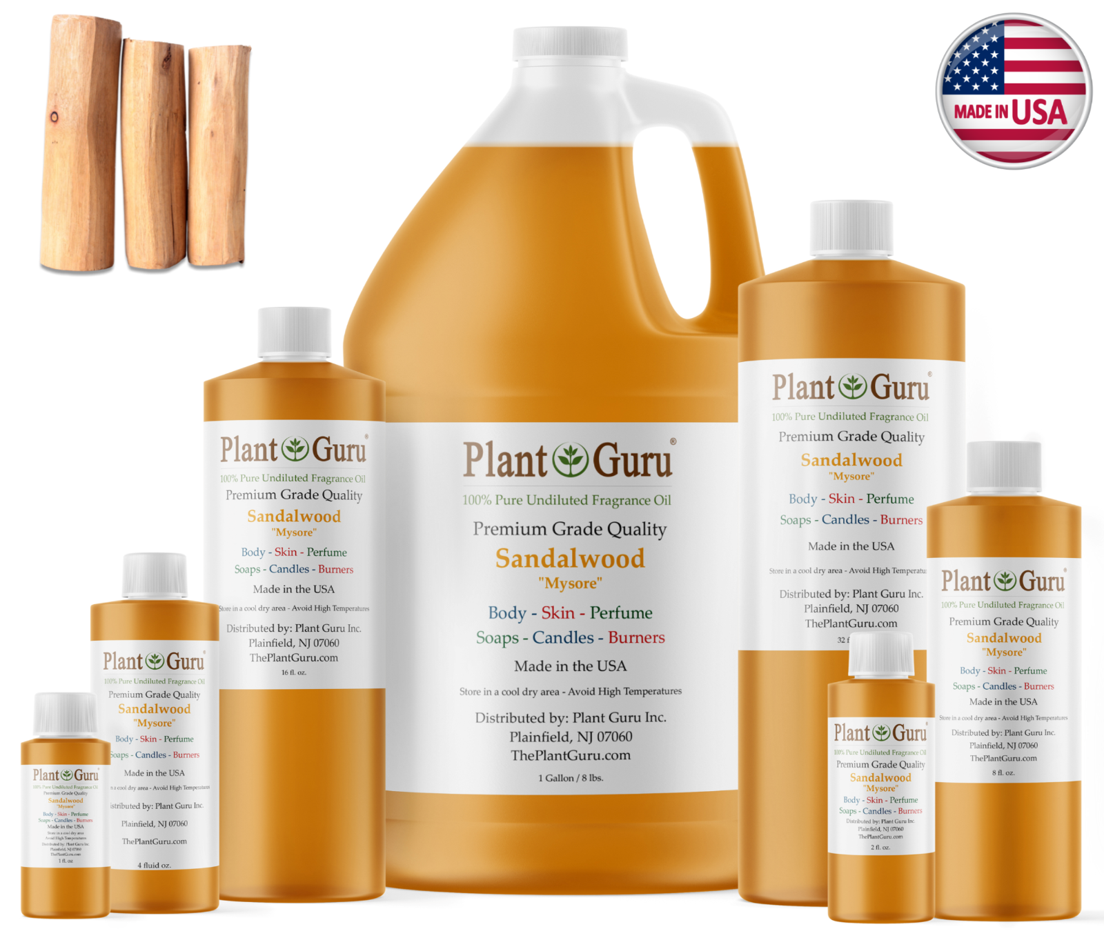 Sandalwood Mysore Fragrance Oil For Candle, Soap Making, Diffuser and Burners