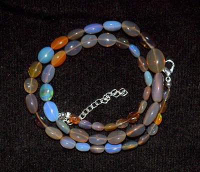 4x9mm Natural Ethiopian +++Opal Smooth Nuggets Fire Loose Gemstone Beads Strand