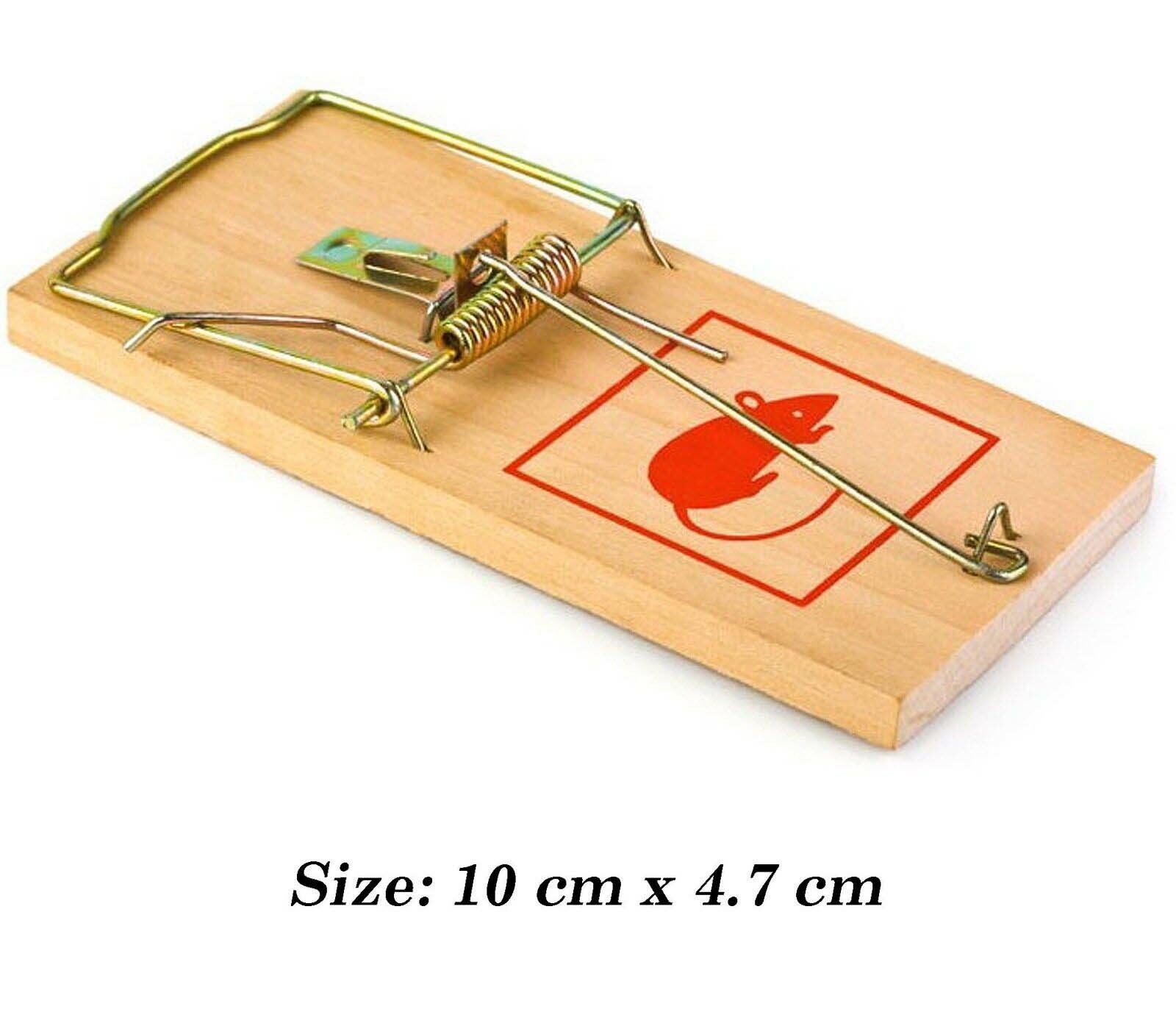 Wooden Mouse Mice Trap Reusable Rodent Traps 2/4/8/12 eBay