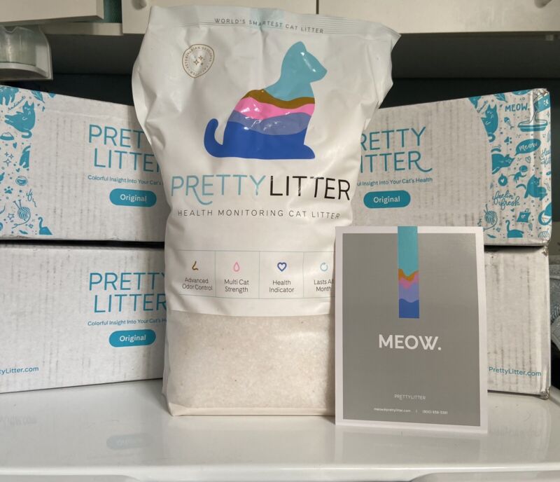 Pretty Litter Health Monitoring Cat Litter - 6 lbs -Unscented (2023 Formulation)