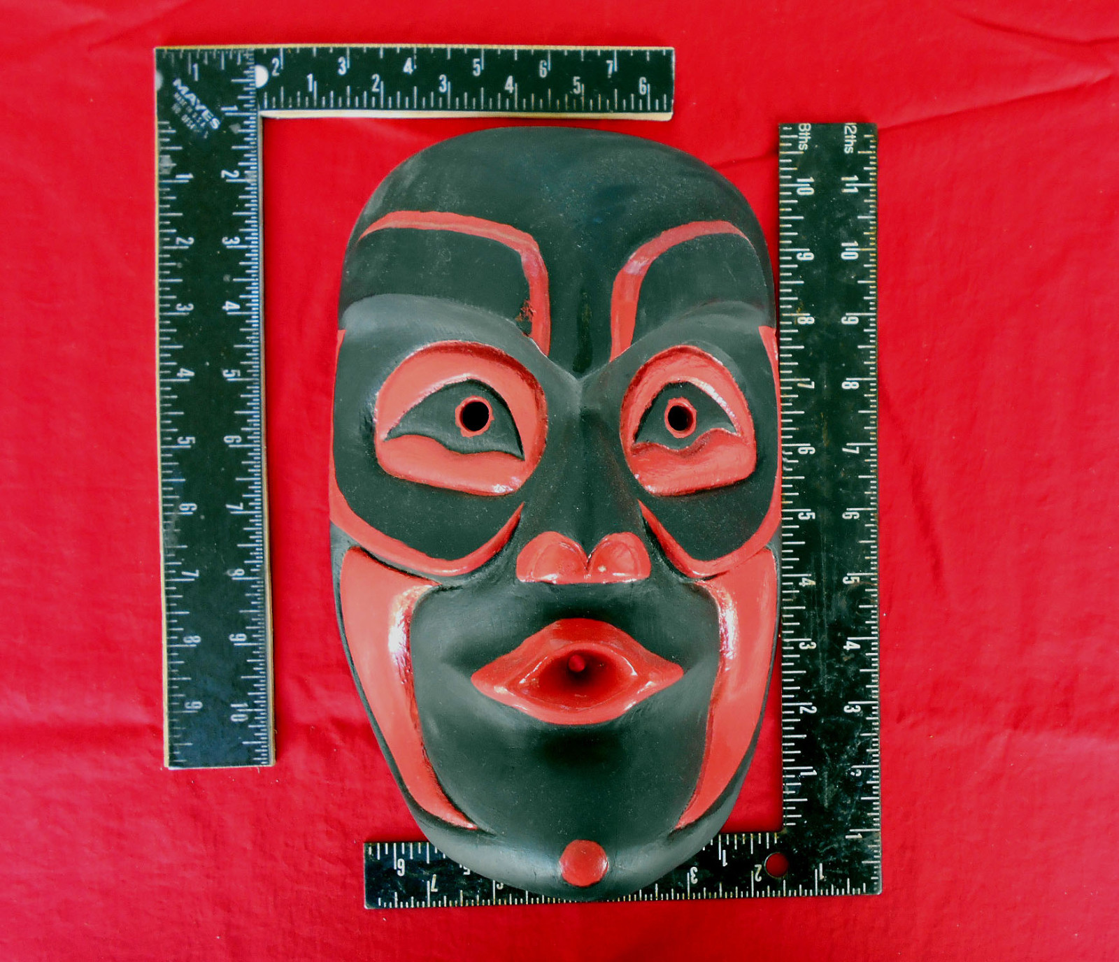 NORTH WEST  MASK    Kwakiutl 1993 signed  possibly wild woman of woods {?}
