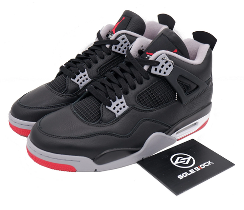 靴 Nike Air Jordan 4 Bred Nike Air Jordan 4 Retro Bred Reimagined Black Red FV5029-006