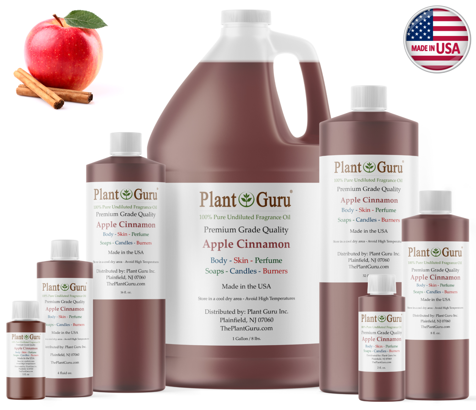 Apple Cinnamon Fragrance Oil For Candle, Soap Making, Diffuser and Burners