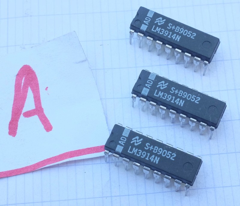 3x National Semiconductors Lm3914n Circuit IntÃ©GrÃ© Dip 16. Lot De 3.