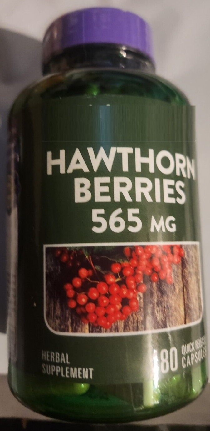Ягода боярышника 565 мг 180 капсул Здоровье сердца / кровяное давление Crataegus oxyacantha