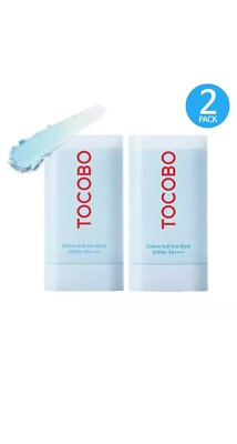 2X TOCOBO Cotton Soft Sun Stick SPF50+ PA++++ Smooth Invisible Matte Finish  