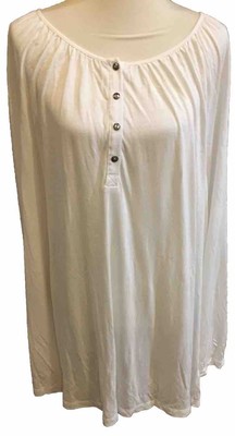 WOMAN WITHIN  30/32 FITS 3X Long Cut Slit Hem EZ CARE  Long/or Half Sleeve NWT
