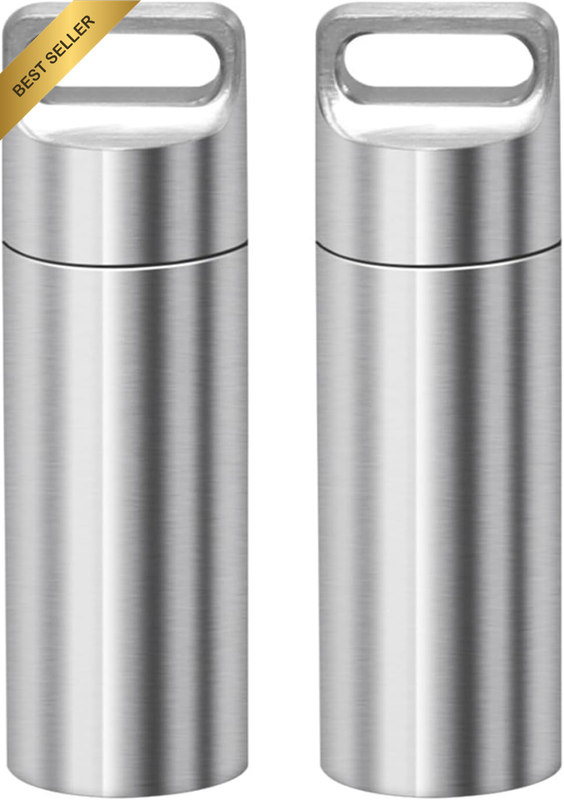 2PCS Pill Holder, Portable Pill Cases, Waterproof Daily Pill Container Holder, P