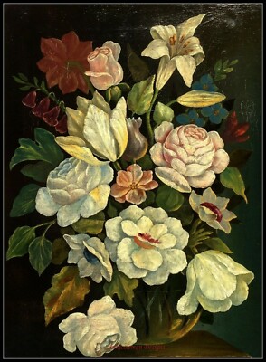 Still Life Floral Flower Studies-Counted Cross Stitch Pattern Needlework Chart