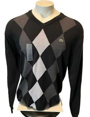 Lacoste argyle sweater deals