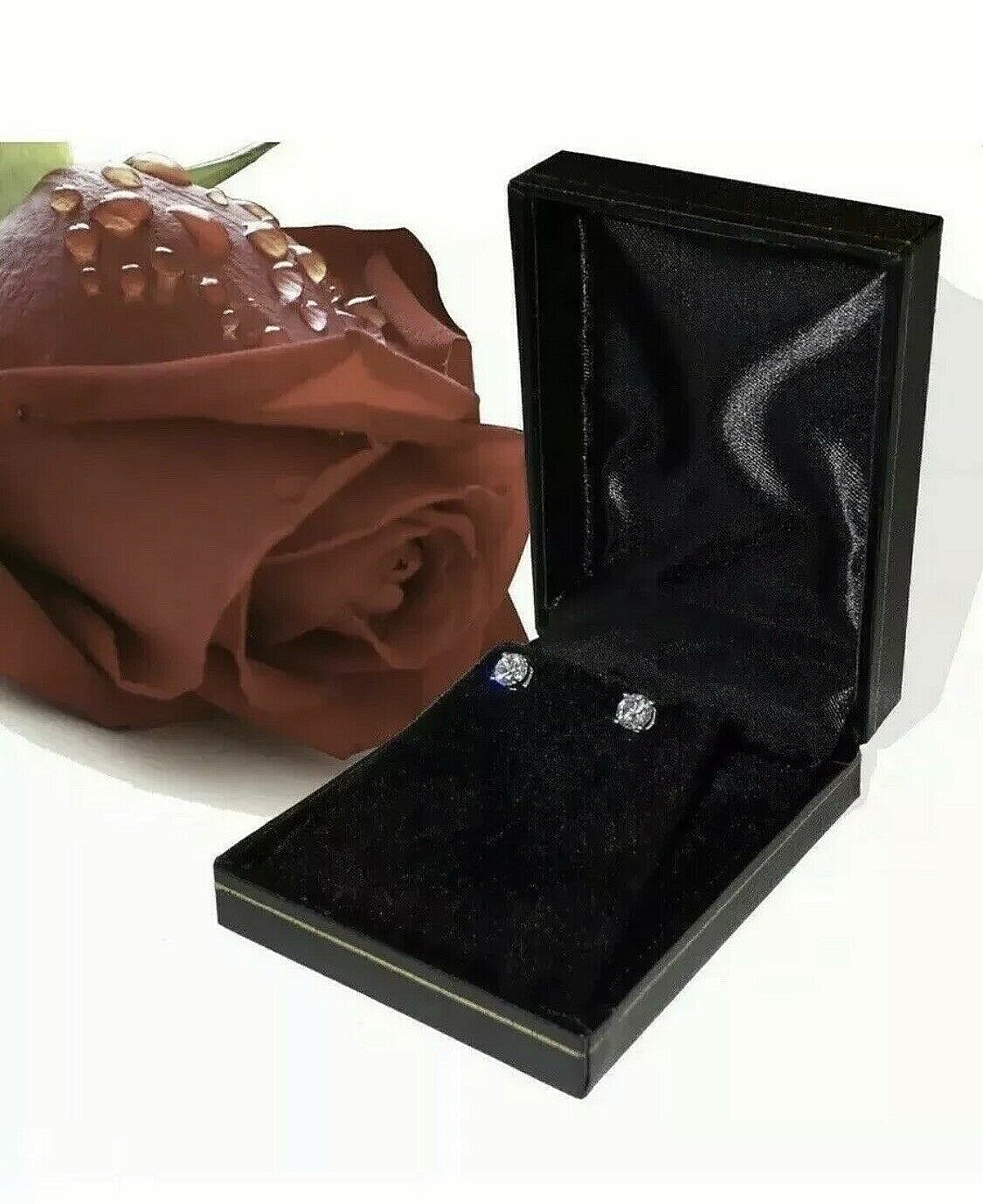 7.00 Ct Round Cut FL/D Lab Created Stud Earrings 14K White Gold 9mm Screw Back