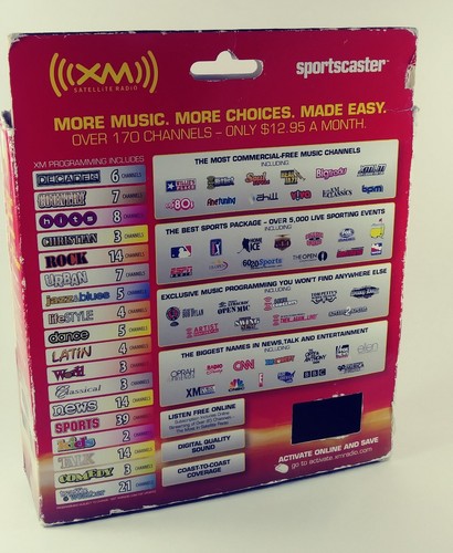 Xm Satellite Radio Sportscaster RVK101A