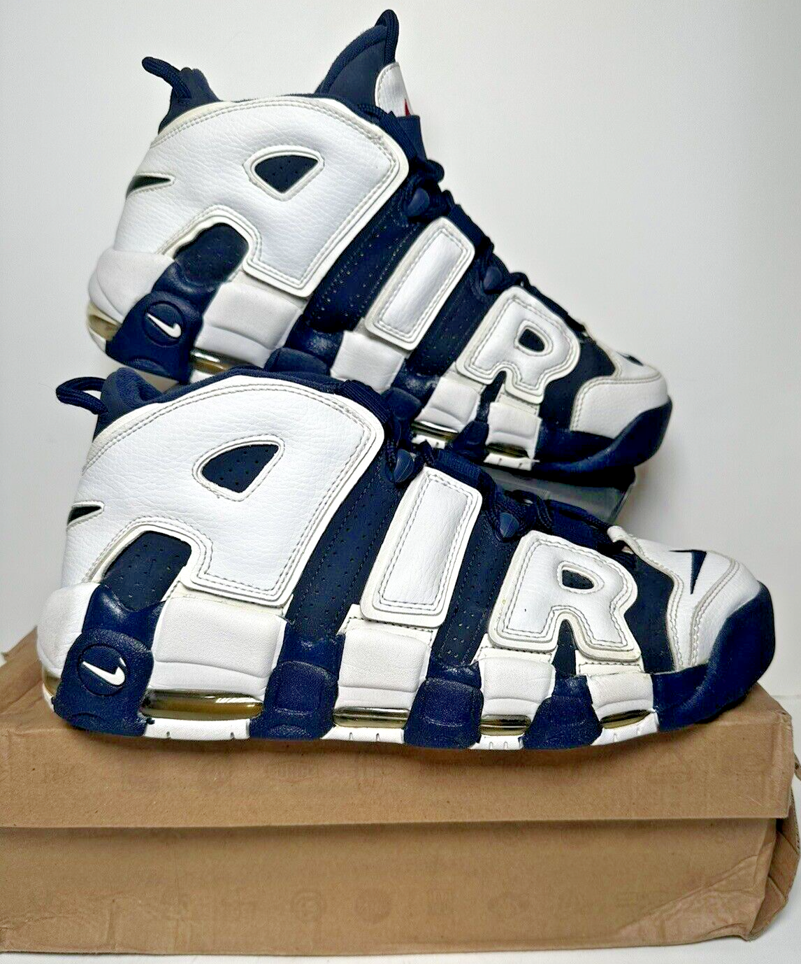 【27cm】Nike Air More Uptempo Olympic Amazon.com | Nike Air More Uptempo (Olympic) White/Metallic