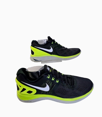 Nike LunarEclipse 4 Lunarlon Sneakers Men 11 Black Green Neon Running 629682-301