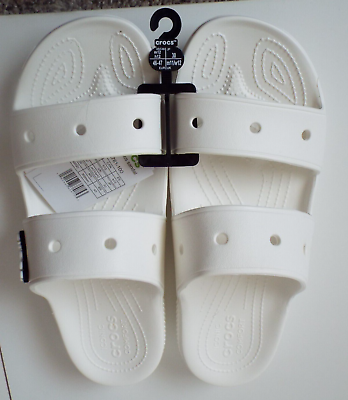 Crocs white slip best sale on