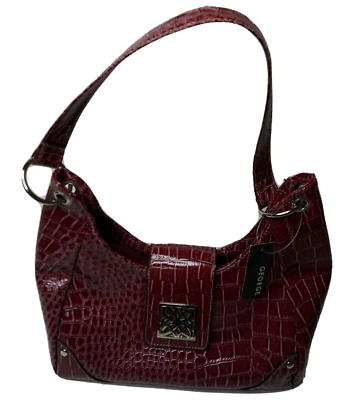 Croc store print handbag