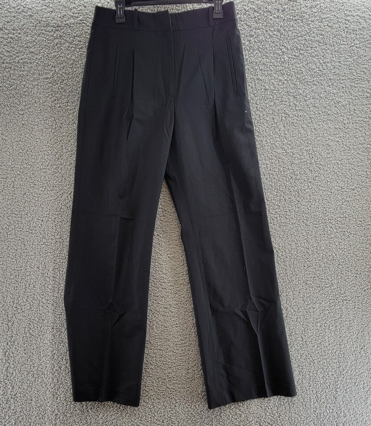 Veronica Beard Ollie Wool Blend Wide Leg Pants Women's 10 Black Solid High Rise~ - Picture 2 of 18