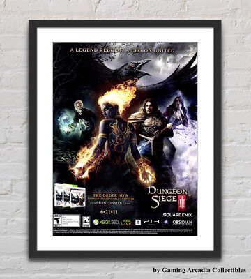 Dungeon Siege III PS3 XBOX 360 PC Glossy Promo Ad Poster Unframed G4922