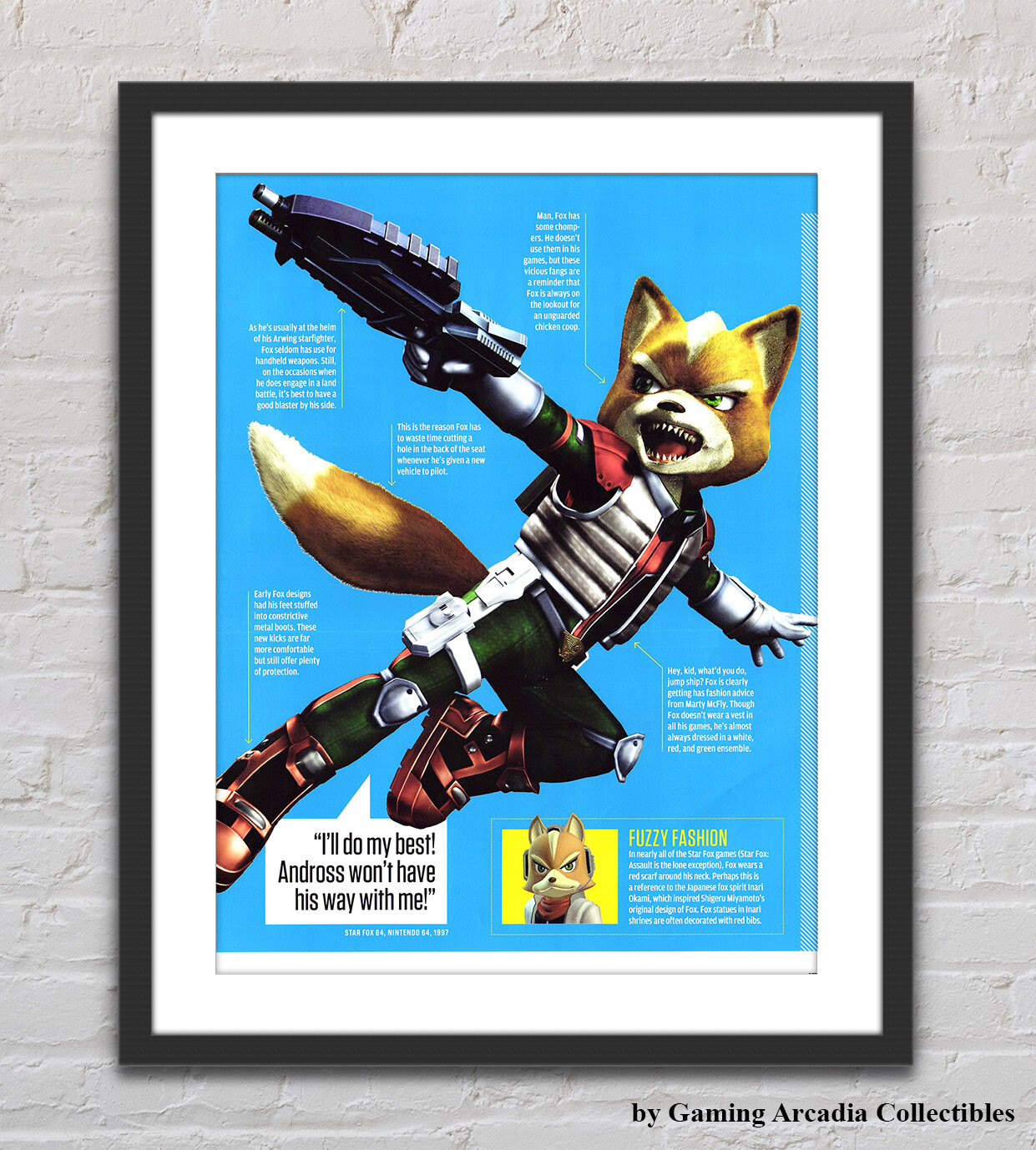 スターフォックス ポスター Star Fox Star Fox 64 SNES Nintendo 64 Vintage Rare Promo