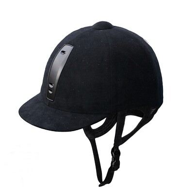 Casquette D'Équitation Tattini Pro En Velours Noir