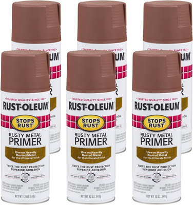 7769830 Stops Rust Spray Paint, 12-Ounce, Flat Rusty Metal Primer