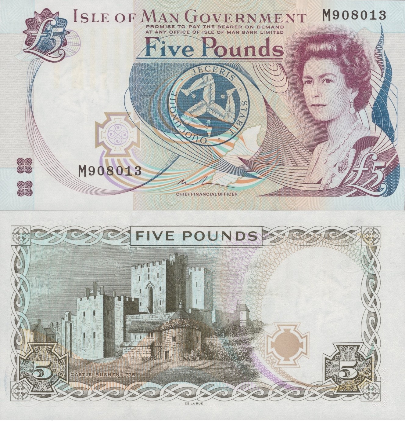 Isle of Man 5 Pounds ND 2015 P 48 UNC