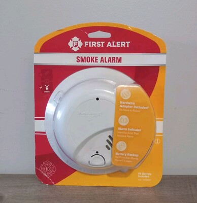 FIRST ALERT Smoke Alarm Hardwire Adapter incl w/Battery Backup Cat. 1039809 NEW