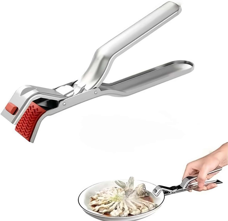 Stainless Steel Hot Plate Gripper Clips, Kitchen Anti-Scald Multi-Purpose Tongs