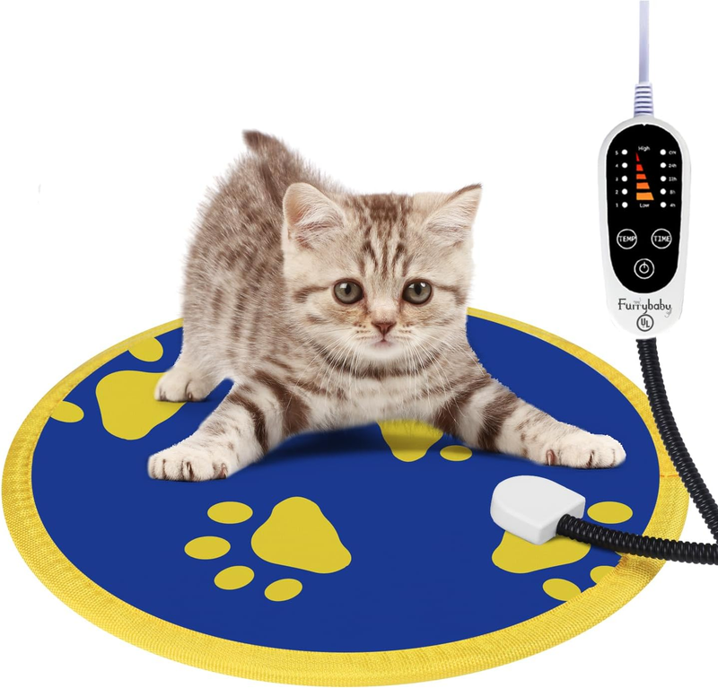 , Waterproof Dog Heating Pad Mat For Cat With 5 Level Timer 