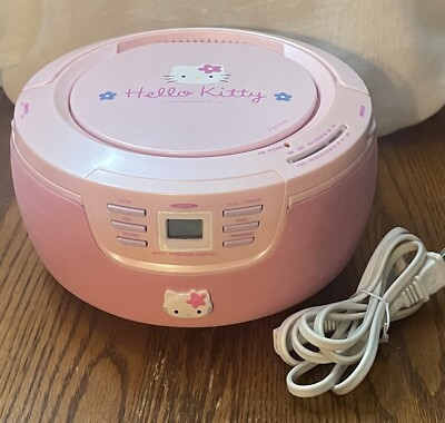 Vintage Hello Kitty HK23 CD Boombox Player with Radio TESTED WORKS