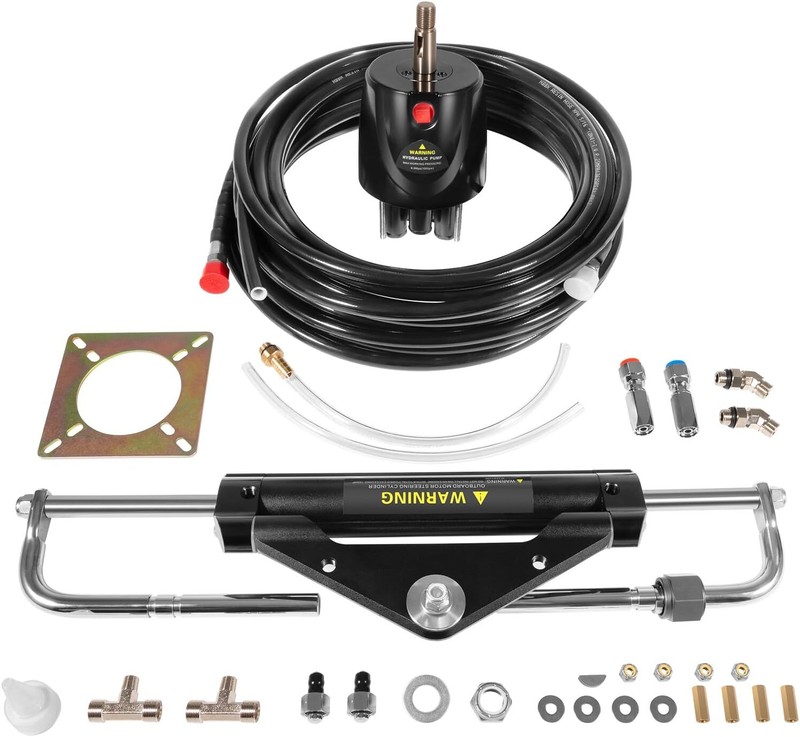 Boat Hydraulic Steering System Kit Marine Outboard Steering 150HP Outboard