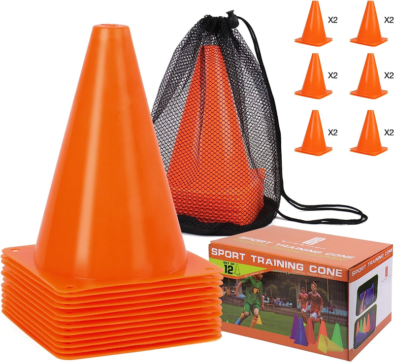 7 Inch Soccer Cones Sports Training Cones Field Marker for Soccer Football Baske