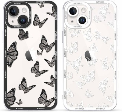 Yoedge 2 Pack Cute Transparent Print Suitable for iPhone 14 Plus 6.7 Inch Phone