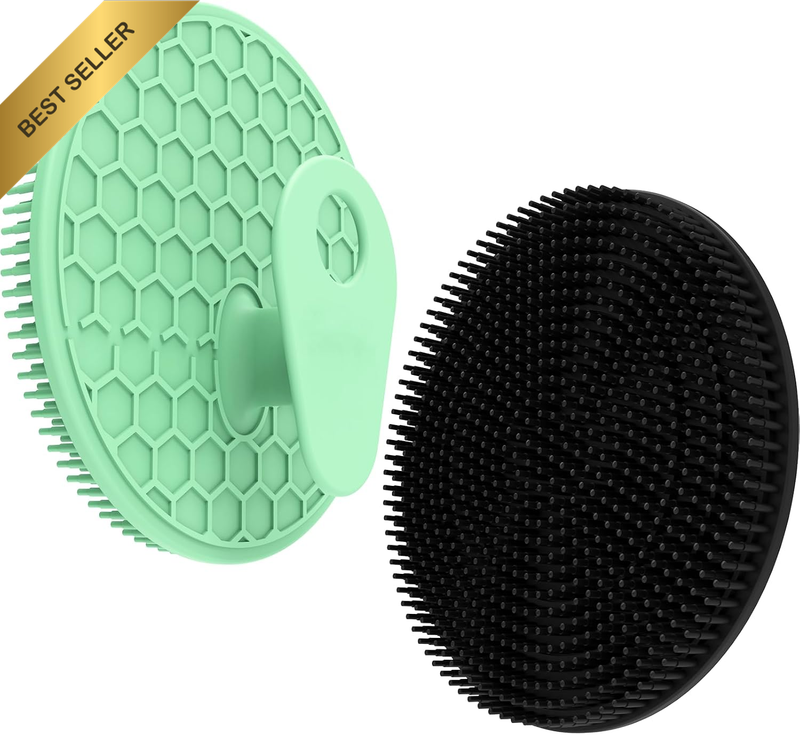 Silicone Body Scrubber 2 Pack, Shower Bath Scrubber, Gentle Exfoliating Scrub Br