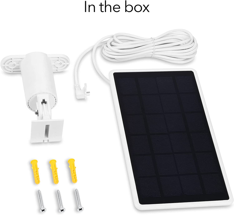 Solar Panel Compatible with Wyze Cam Outdoor and Wyze Cam Outdoor V2 - Plug in A
