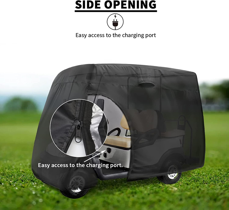 Golf Cart Covers 2/4/6 Passenger,420D Waterproof Golf Cart Rain Cover for Most B
