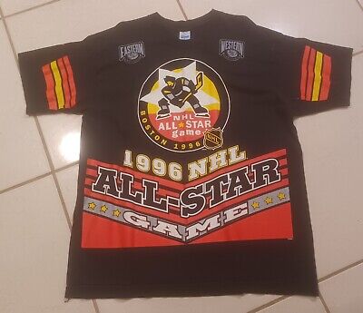 NHL 1996 Boston All Star Game Vintage T-Shirt (Men's XL) Salem Hockey Black USA