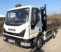 2022 IVECO EUROCARGO 75-160 DROPSIDE TIPPER EURO-6 TARMAC CHUTES 18,000 MILES !!