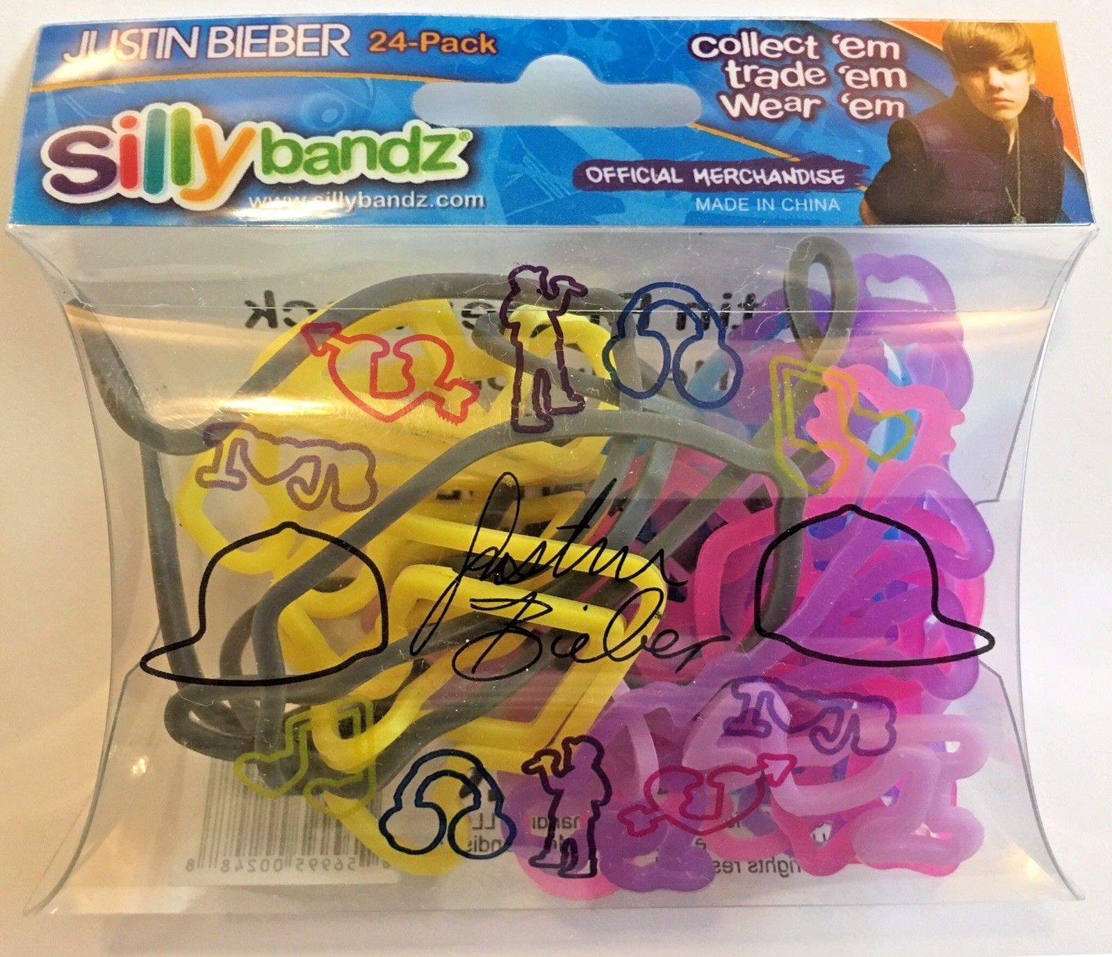 Justin Bieber Silly Bandz Shaped Rubber Bands Bracelets