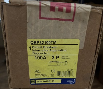SQUARE D, QBP32100TM, 3P, 100A, 240V, NEW MATERIAL!