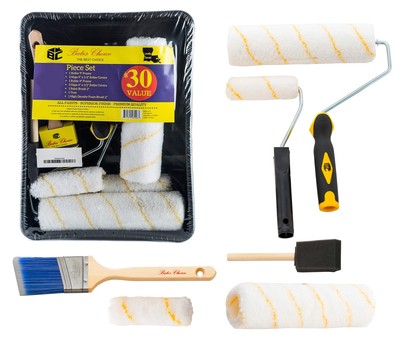 Bates Paint Roller - Paint Brush Paint Tray Roller Paint Brush 11 Piece Home ...
