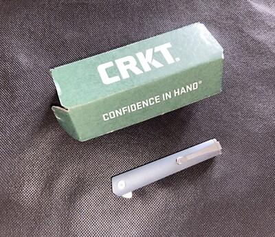 CRKT 7095 CEO COMPACT FLIPPER KNIFE IKBS PIVOT BLUE/GRAY GRN HANDLE 2.61'' BLADE