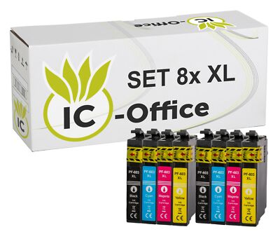 8 Druckerpatronen Set für Epson 603 XL XP2100 XP3100 XP4100 WF2810 WF2830 WF2850