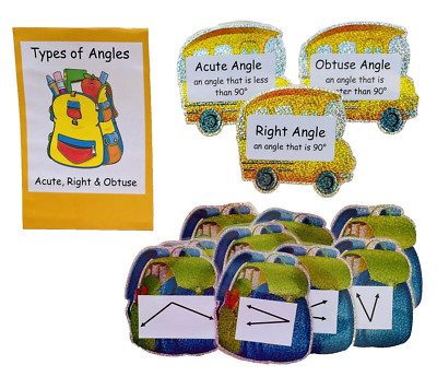 The Teacher Depot Math Center Learning Resource Activity Game Types of Angles