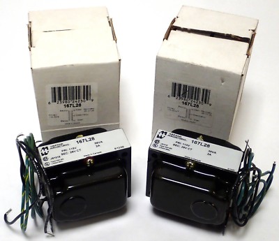 HAMMOND 167L28 PRI 115 VAC 60 Hz SEC 28V CT 2A CHASSIS MOUNT 2000V RMS, 2PCS NOS