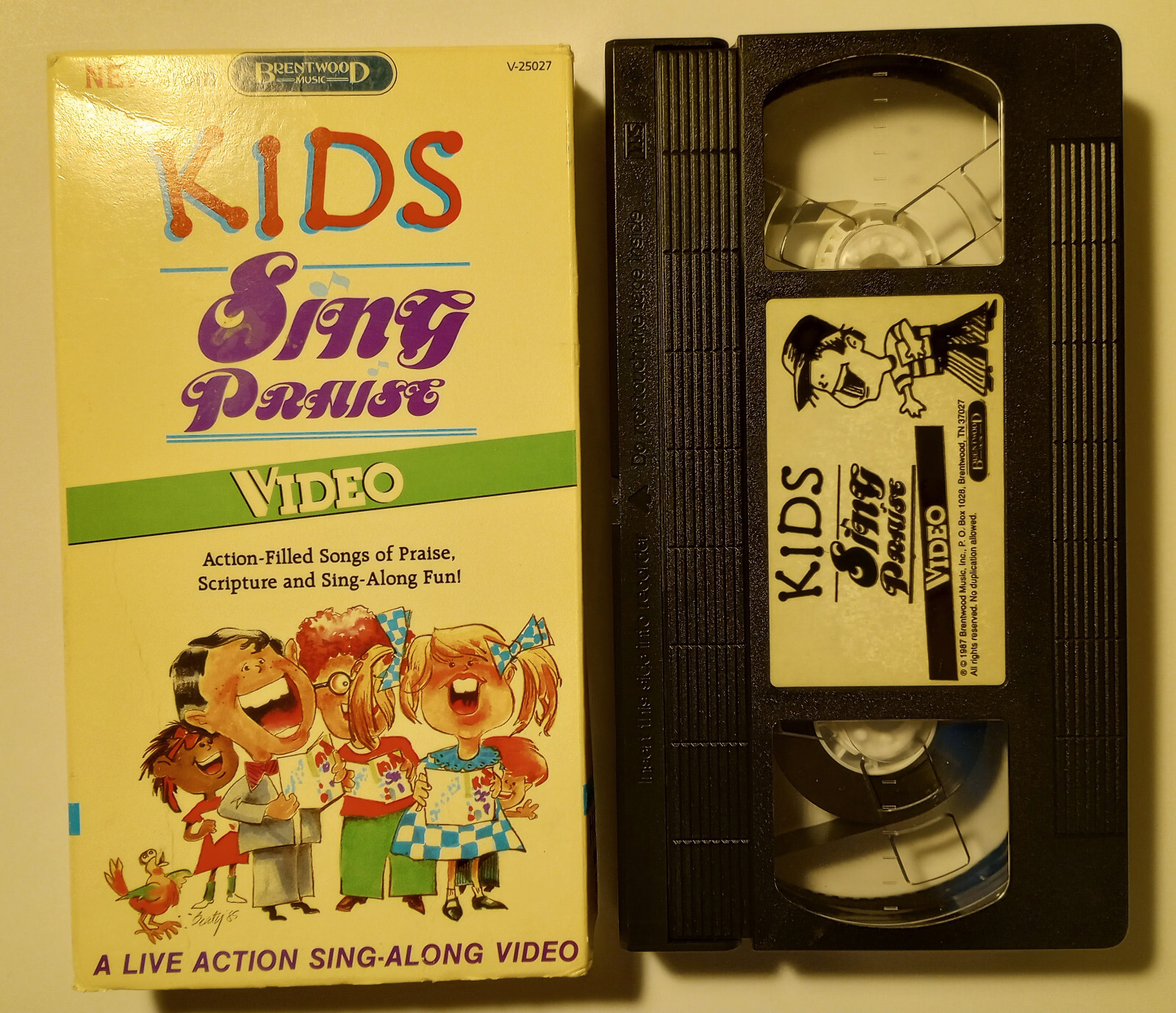 VHS Kids Sing Praise Video Live Action singalong Brentwood