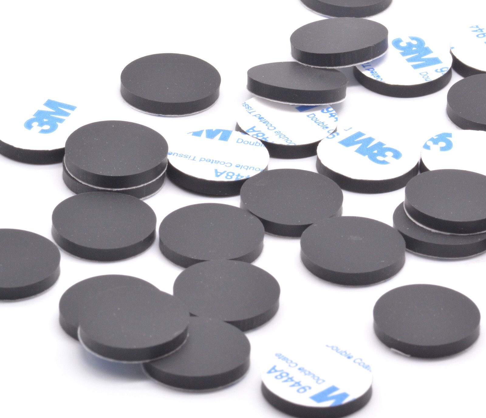 3/4" Diameter x 1/8" Thick Round Rubber Silicone Feet Bumpers  3M Adhesive Back